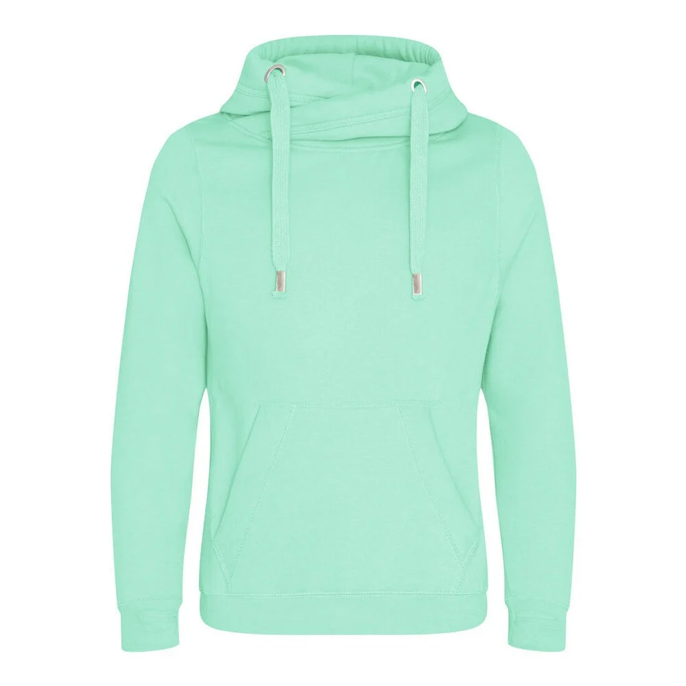 AWDIS JH021 Hoodie met Gekruiste Hals – Peppermint