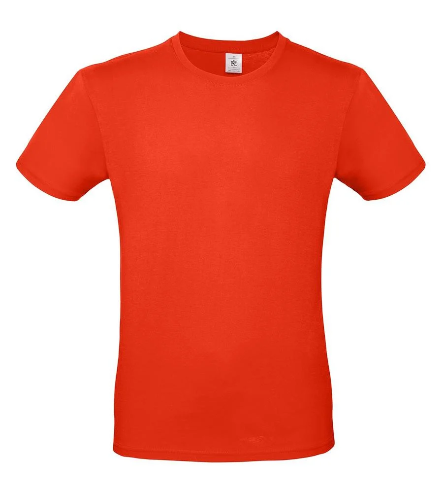 B&C BC01T #E150 T-shirt Heren – Fire Red