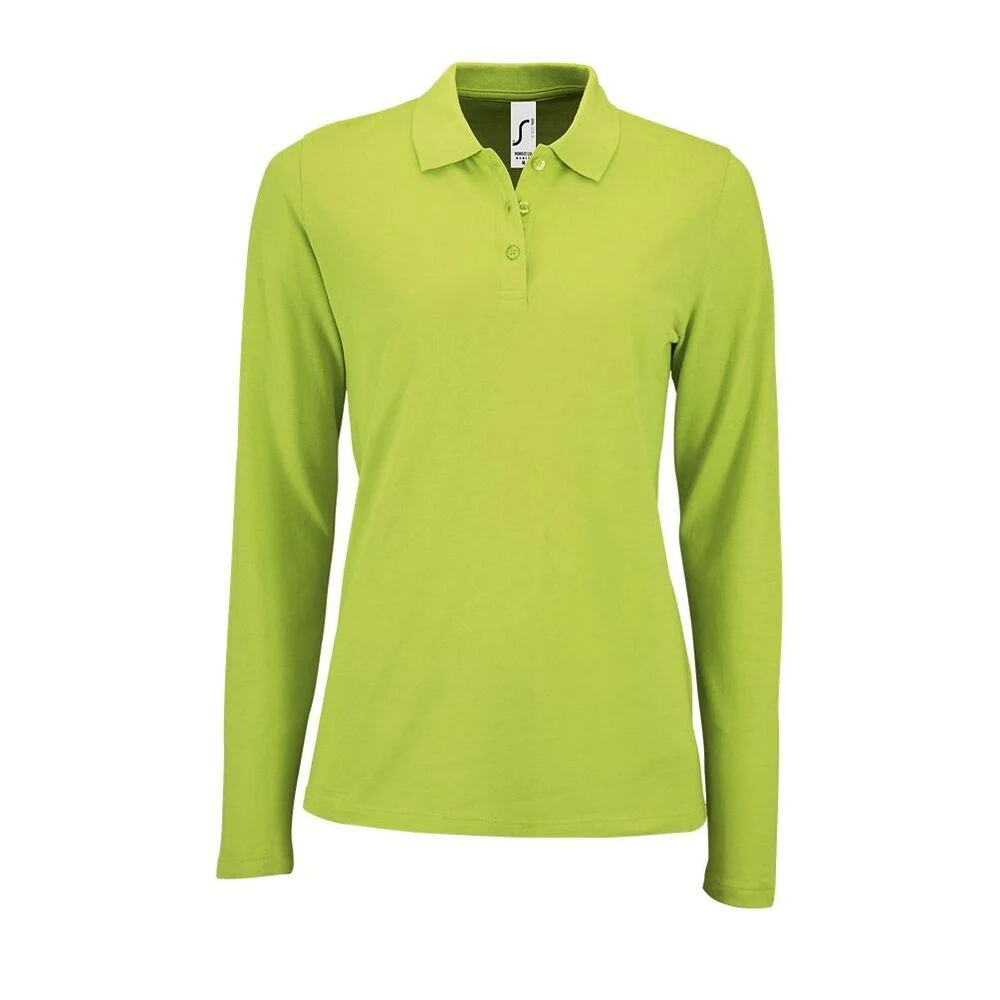 SOL'S 02083 Perfect Polo Lange Mouwen Dames – Appelgroen