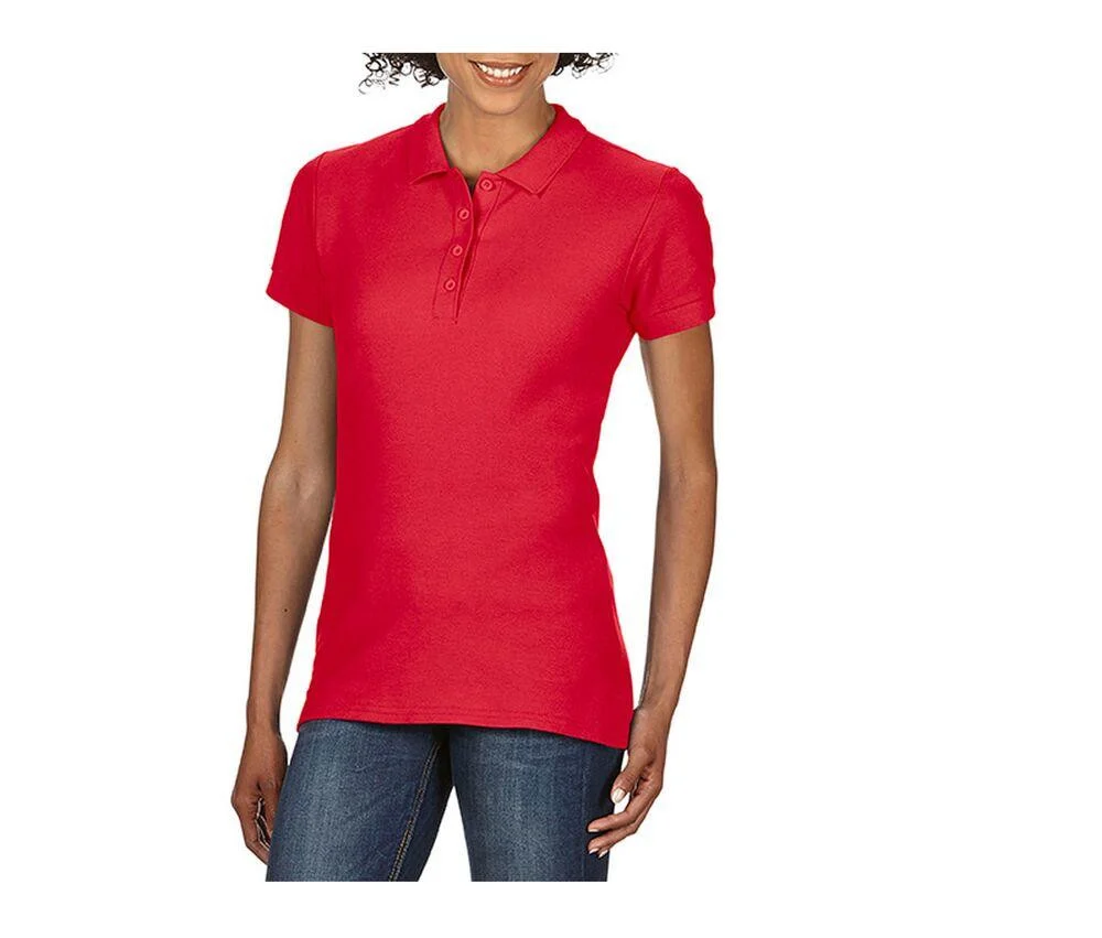 Gildan GN48L Softstyle Dubbele Piqué Polo Dames – Red