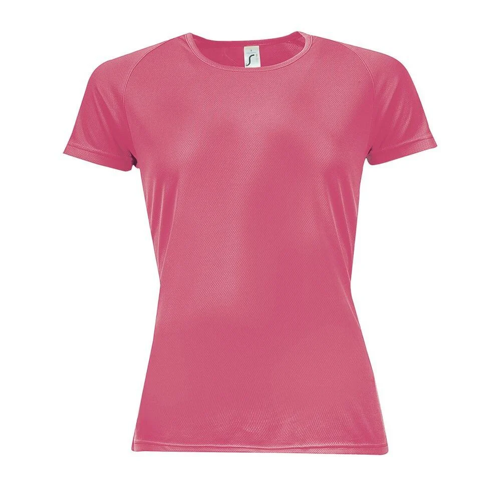 SOL'S 01159 Sport Raglan T-shirt Dames – Koraal fluo