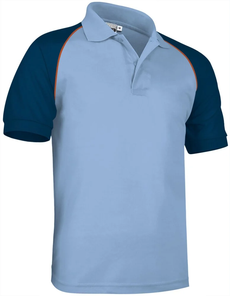 Valento POVARGC Venur Polo – sky blue-orion navy blue-party orange