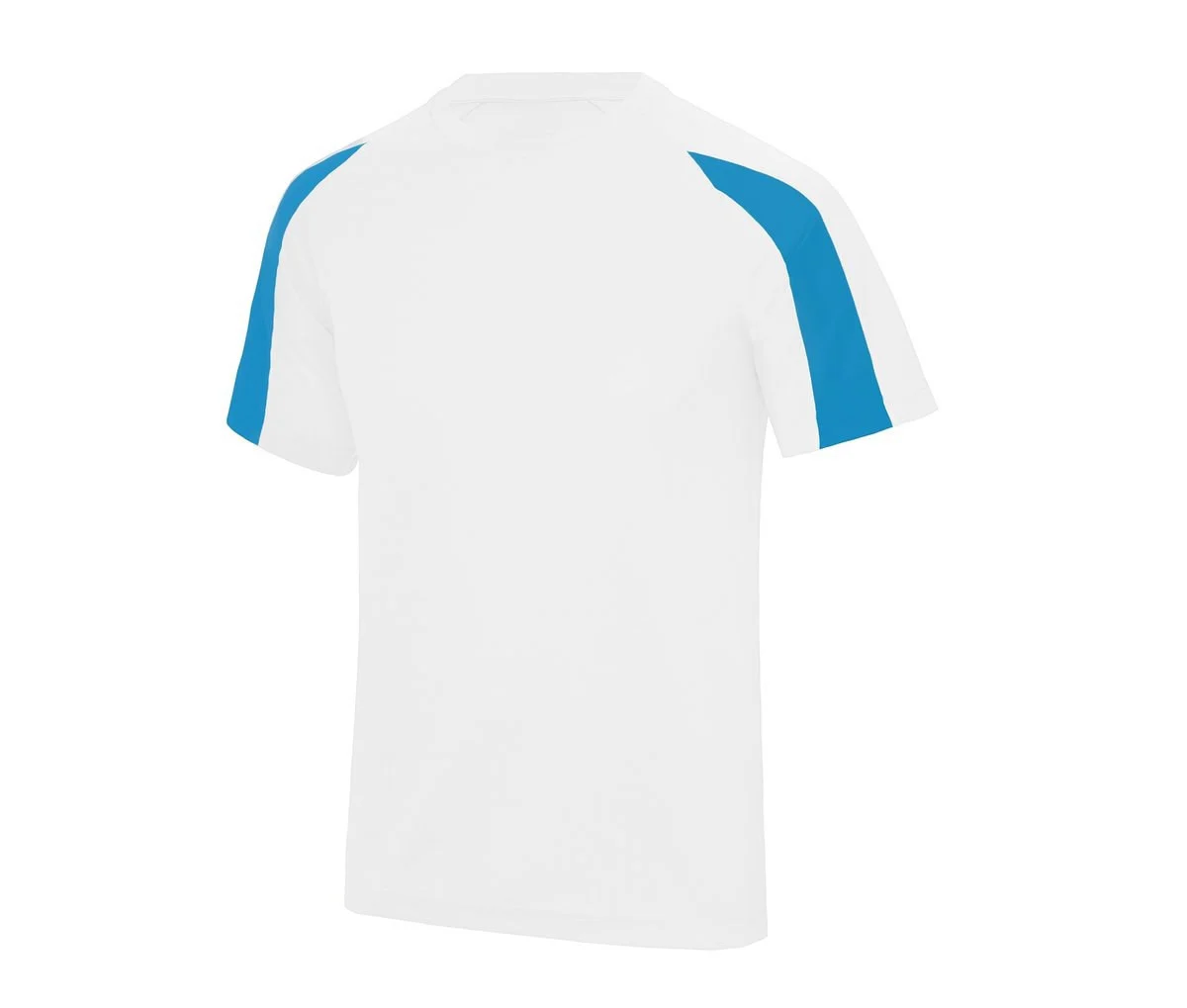 Just Cool JC003J Kids Contrast Cool T – Arctic White / Sapphire Blue
