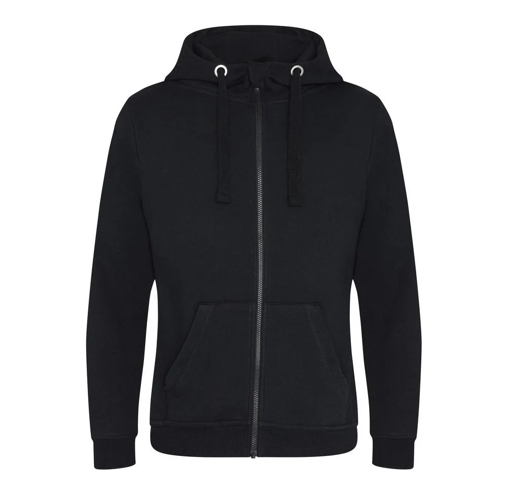 AWDIS JH150 Graduate Zware Ritshoodie – Jet Black