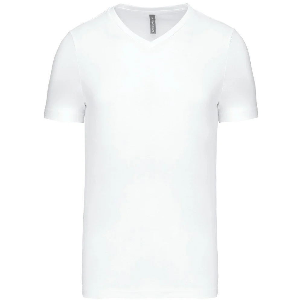 Kariban K357 T-shirt V-hals Heren – Wit
