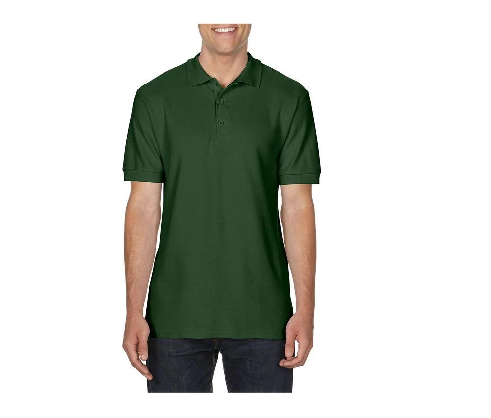 Gildan GN858 Premium Katoenen Dubbele Piqué Polo – Forest Green
