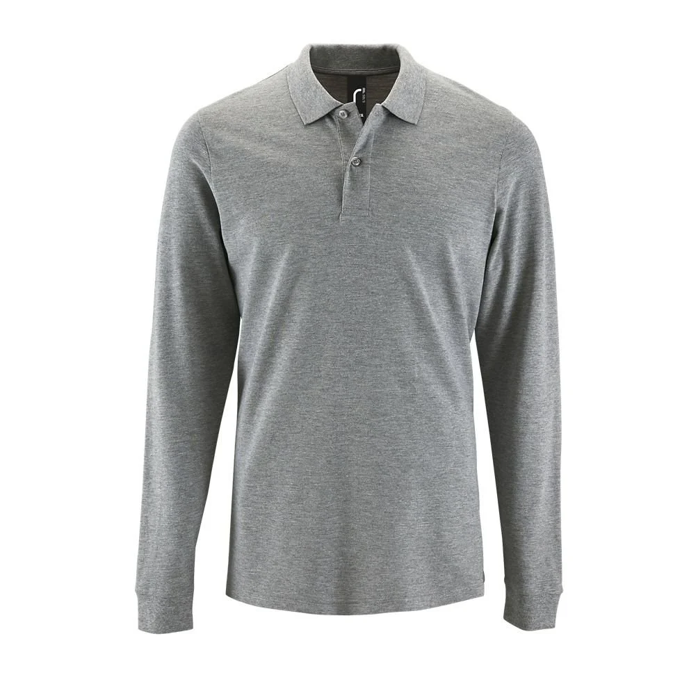 SOL'S 02087 Perfect Polo Lange Mouwen Heren – Gemengd grijs