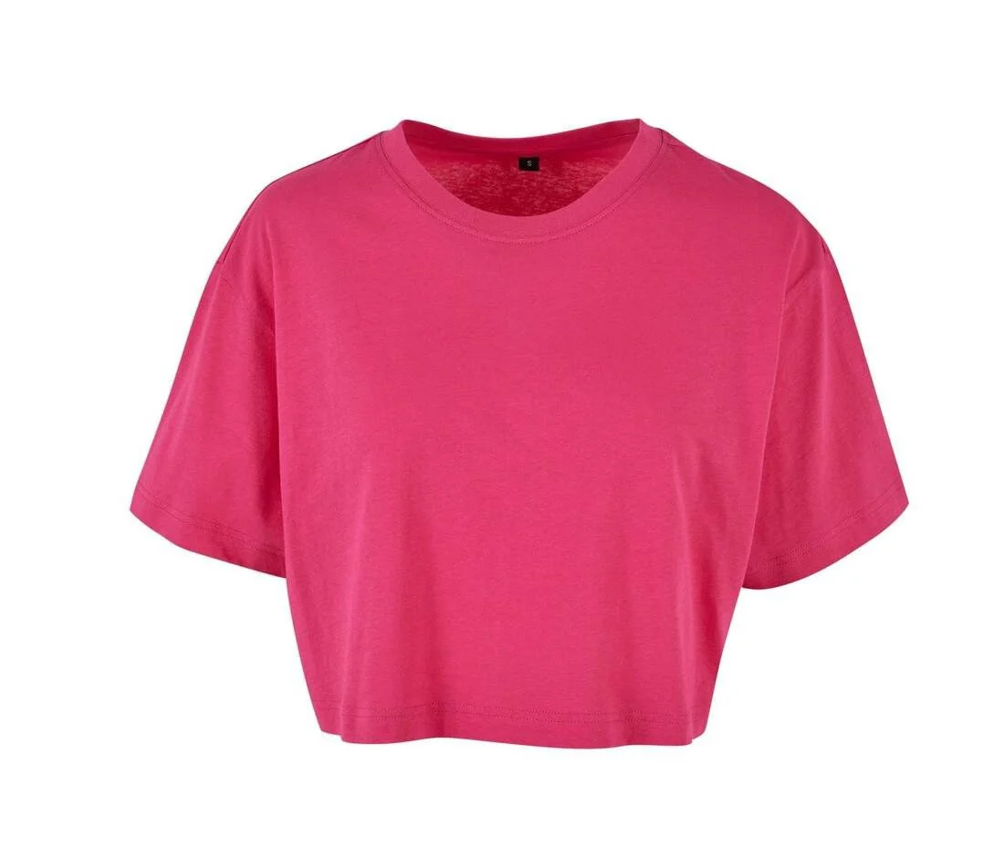 Build Your Brand BY264 Kort Oversized T-shirt Dames – Hibiskus Pink