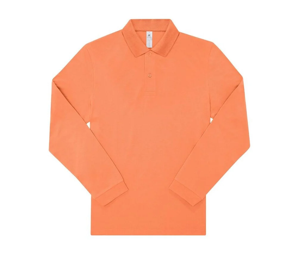 B&C BCU427 210 Polo Lange Mouwen Heren – Amalfi Coral