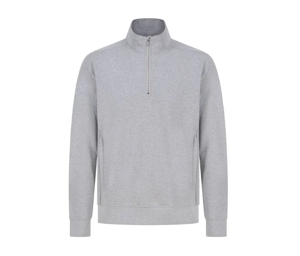 Henbury HY842 Duurzame 1/4 Zip Sweater – Heather Grey
