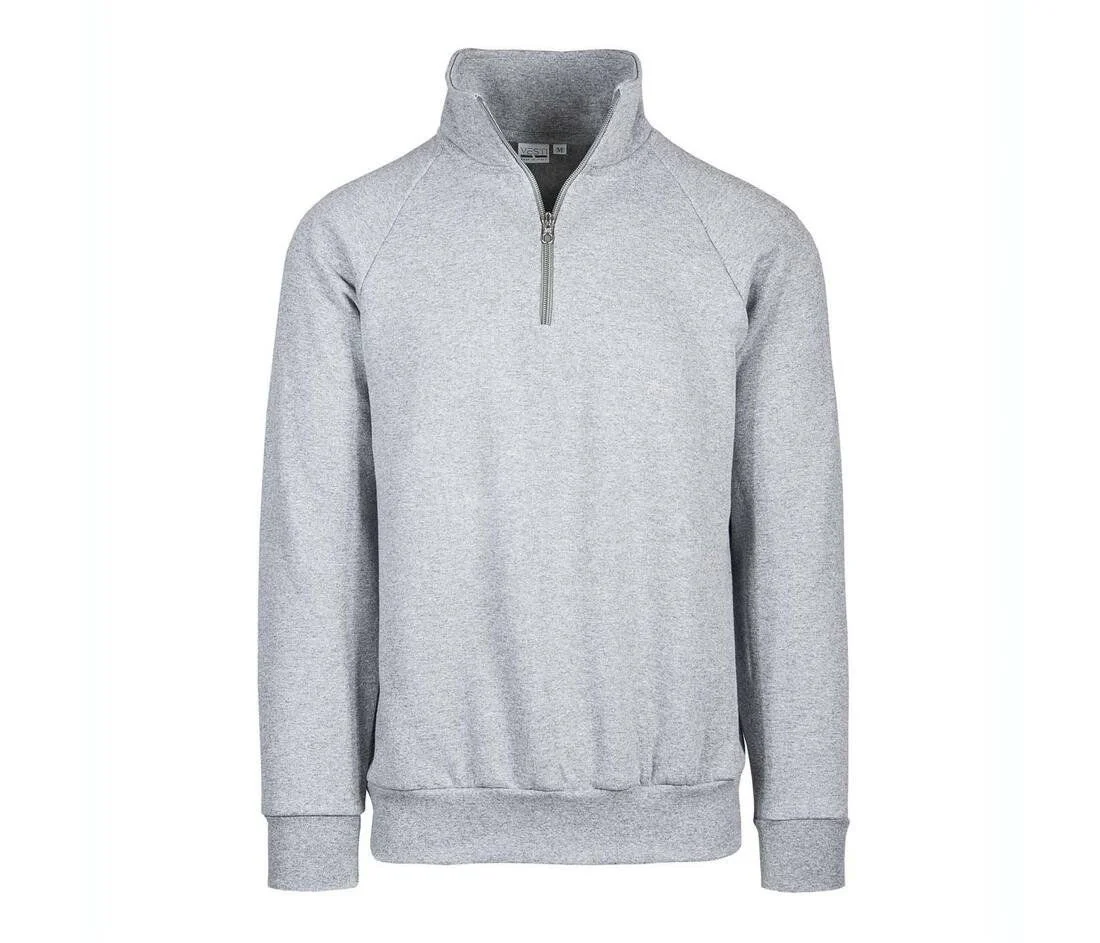 VESTI IT503 Sweater met Ritskraag – Ash