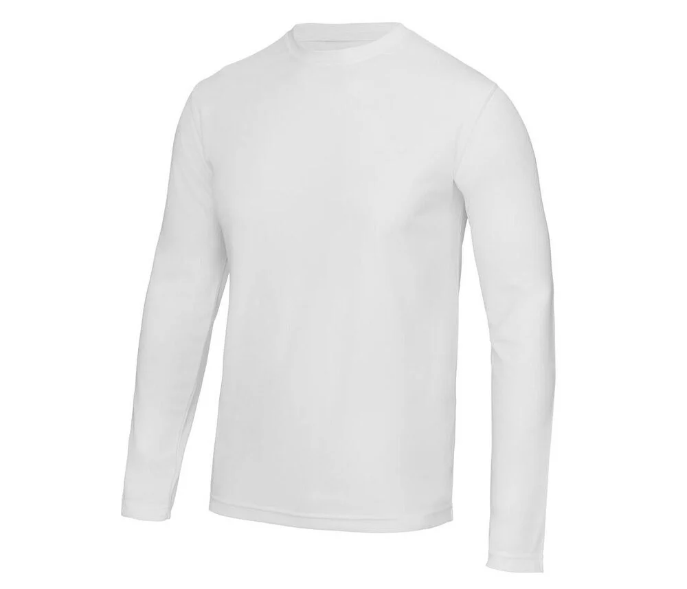 Just Cool JC002 Neoteric Sport T-shirt Lange Mouwen Heren – Arctisch wit