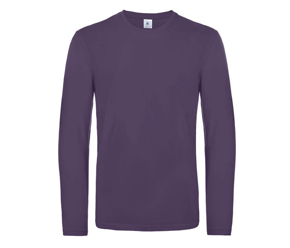 B&C BC07T #E190 T-shirt Lange Mouwen Heren – Urban Purple