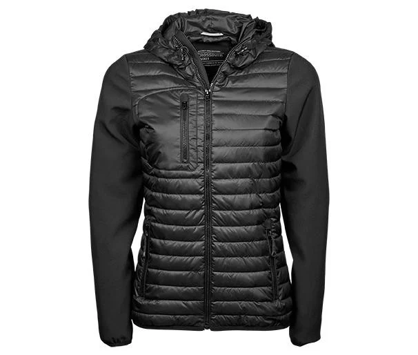 Tee Jays TJ9629 Crossover Softshell Jas met Capuchon Dames – Black / Black