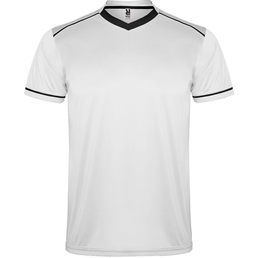 Roly CJ0457 United Sportset T-shirt + Short Kinderen – Wit/Zwart
