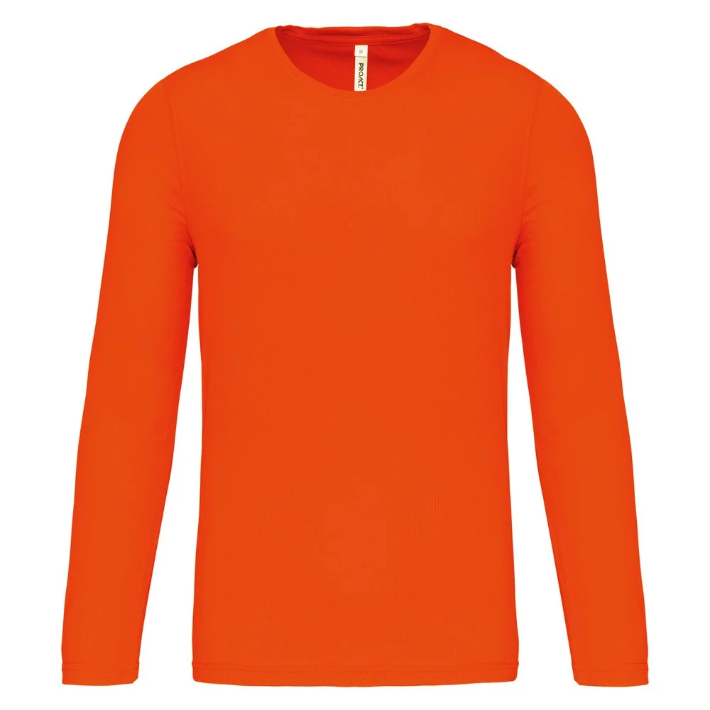 Proact PA443 Sport T-shirt Lange Mouwen Heren – Fluorescerend oranje
