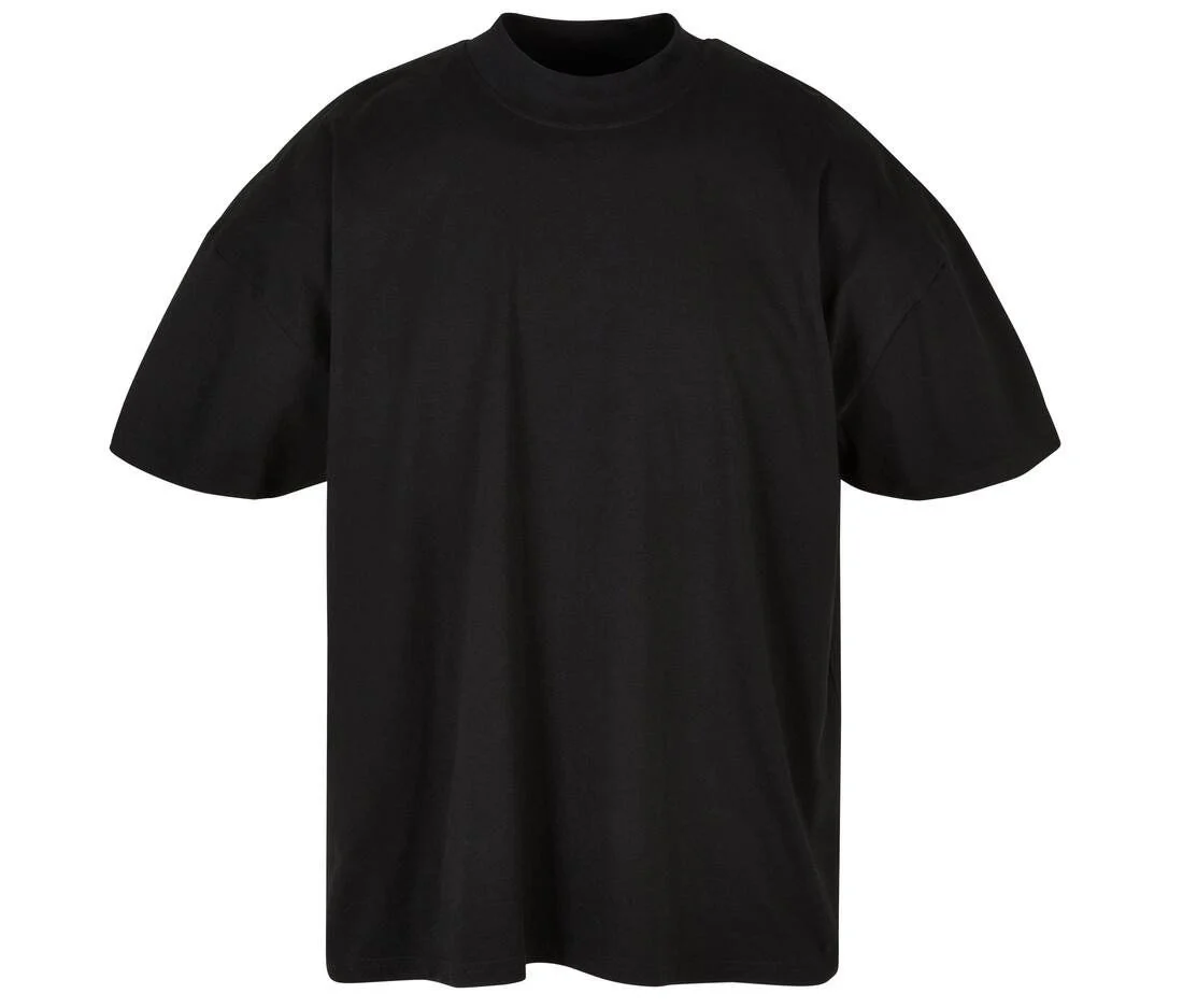 Build Your Brand BY230 Oversized Mock Neck T-shirt – Black