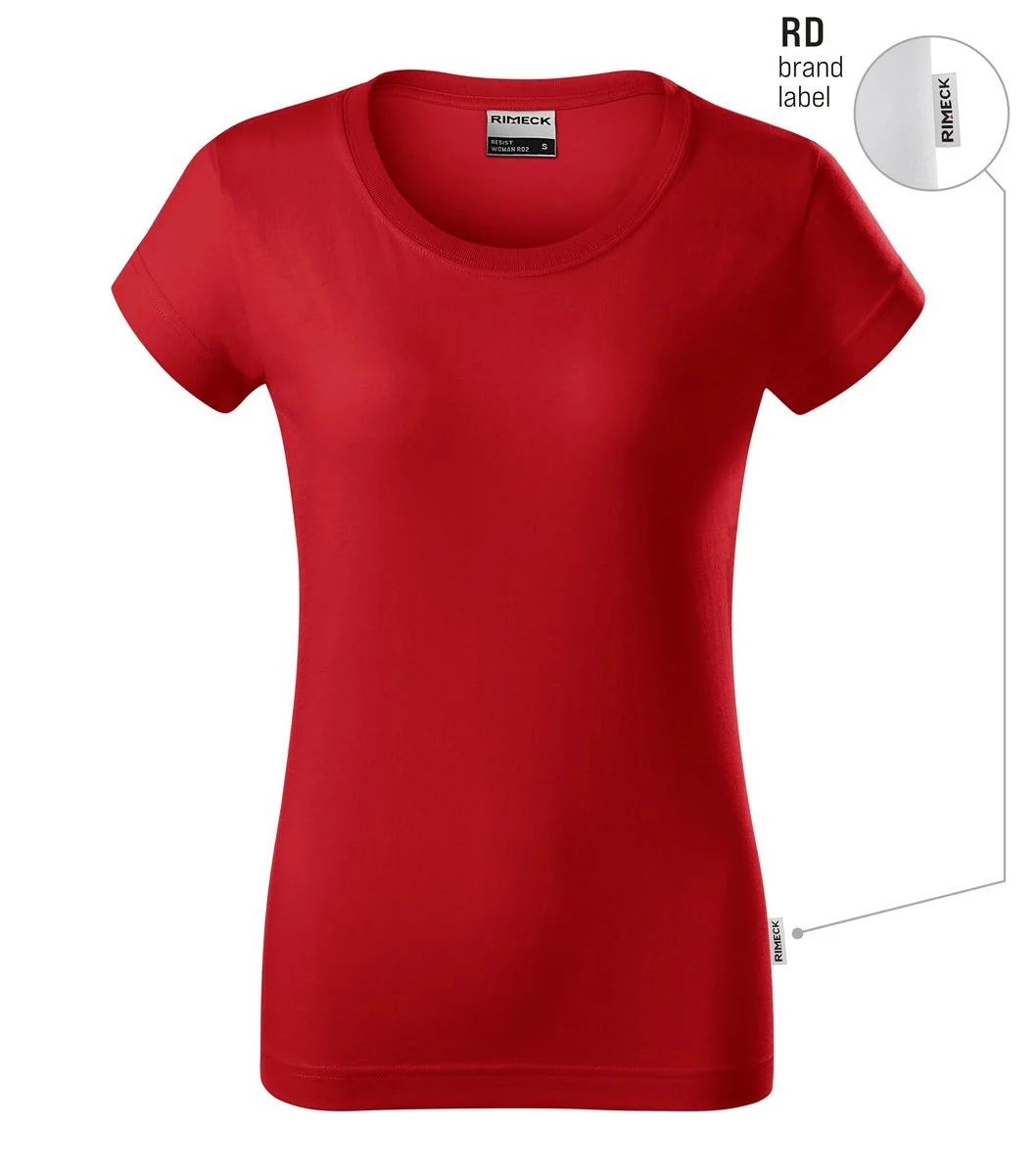 Rimeck R02 Resist T-shirt Dames – rood 07 (merklabel)