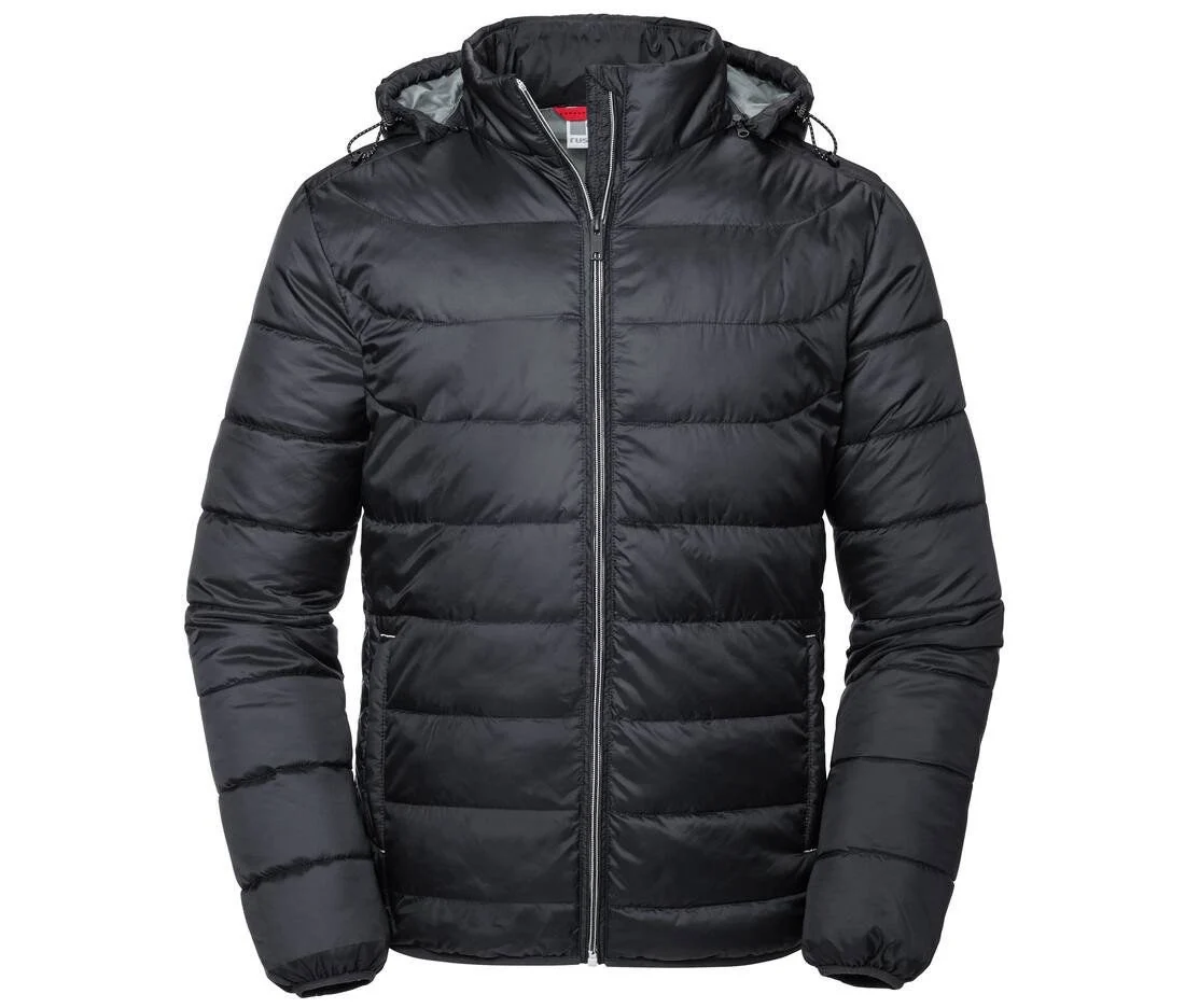 Russell RU440M Nano Gewatteerde Jas met Capuchon Heren – Black