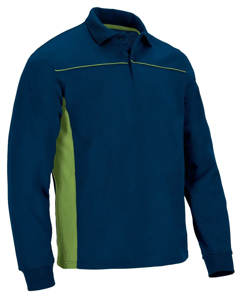 Valento POVATHL Thunder Polo Lange Mouwen – orion navy blue-apple green