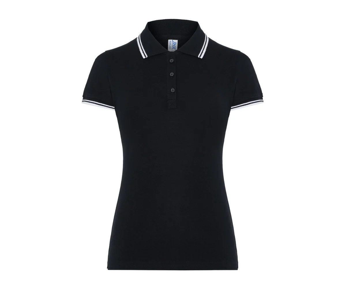 JHK JK206 Piqué Polo Dames – Black/White