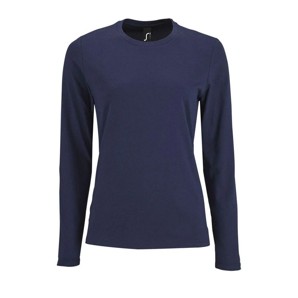 SOL'S 02075 Imperial T-shirt Lange Mouwen Dames – Franse marine
