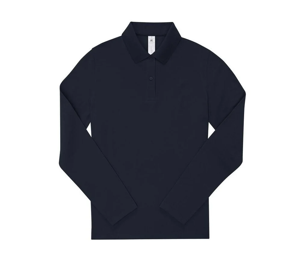 B&C BCW464 210 Polo Lange Mouwen Dames – Navy