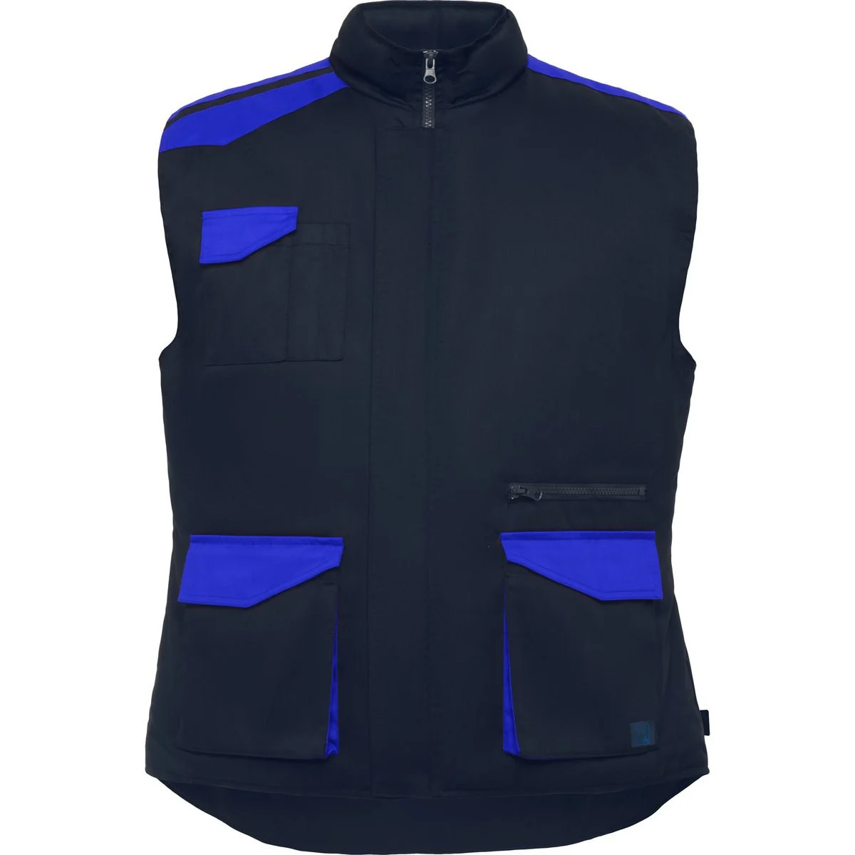 Roly CQ8414 Armada Multi-pocket Gewatteerde Werkbodywarmer Heren – NAVY BLAUW/ROYAL BLAUW