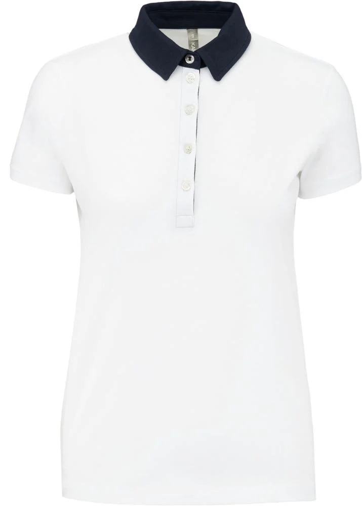 Kariban K261 Tweekleurig Polo Dames – Wit / marine