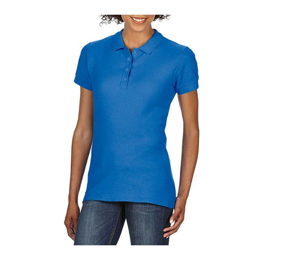 Gildan GN48L Softstyle Dubbele Piqué Polo Dames – Royal blue