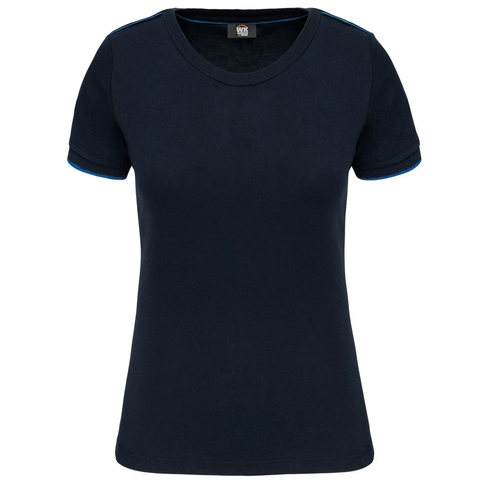 WK. Designed To Work WK3021 DayToDay T-shirt Dames – Marine / Licht koningsblauw