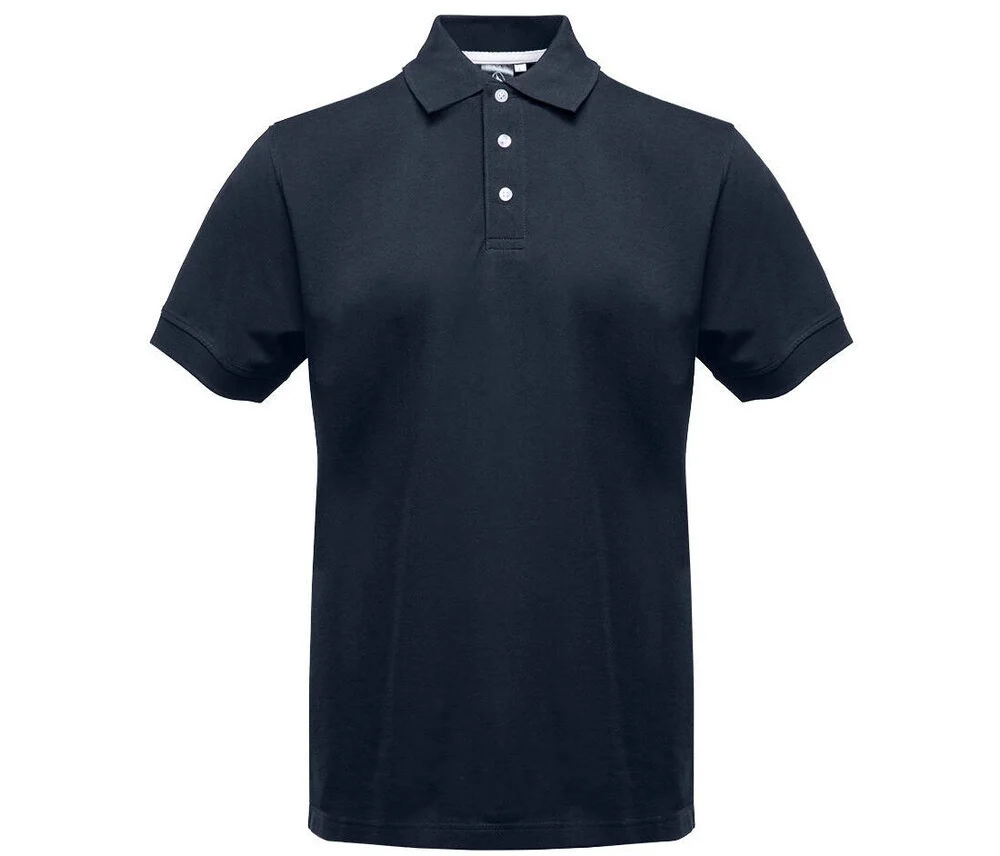 Black&Match BM100 Polo met Contrasterende Knopen – Navy / White