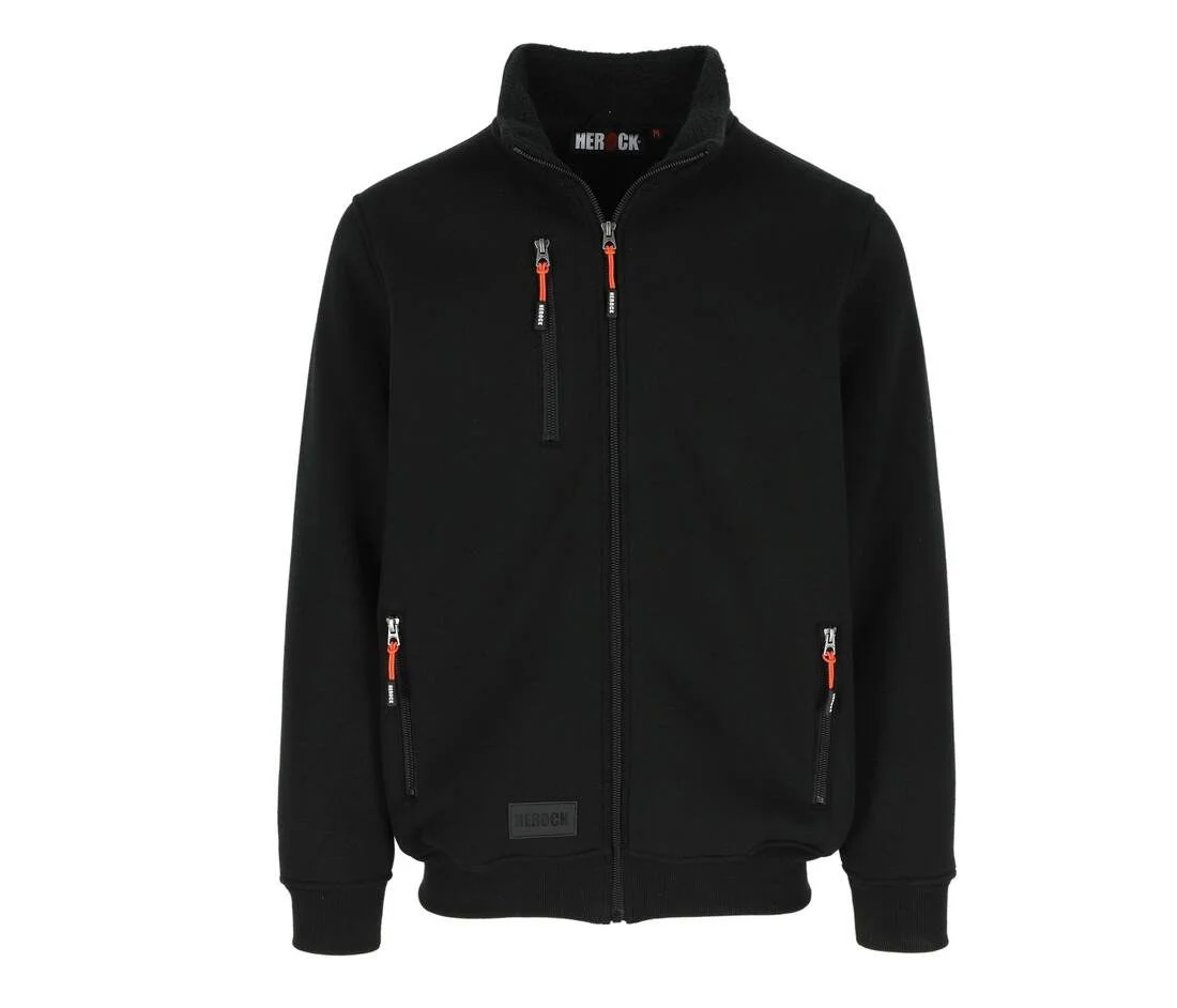Herock HK371 Sweater met Volledige Rits – Black