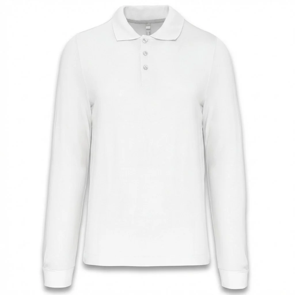 Kariban K243 Polo Lange Mouwen Heren – Wit