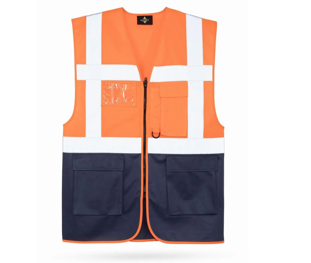 Korntex KX226 Hamburg Veiligheidshesje – Hi Vis Orange/Navy
