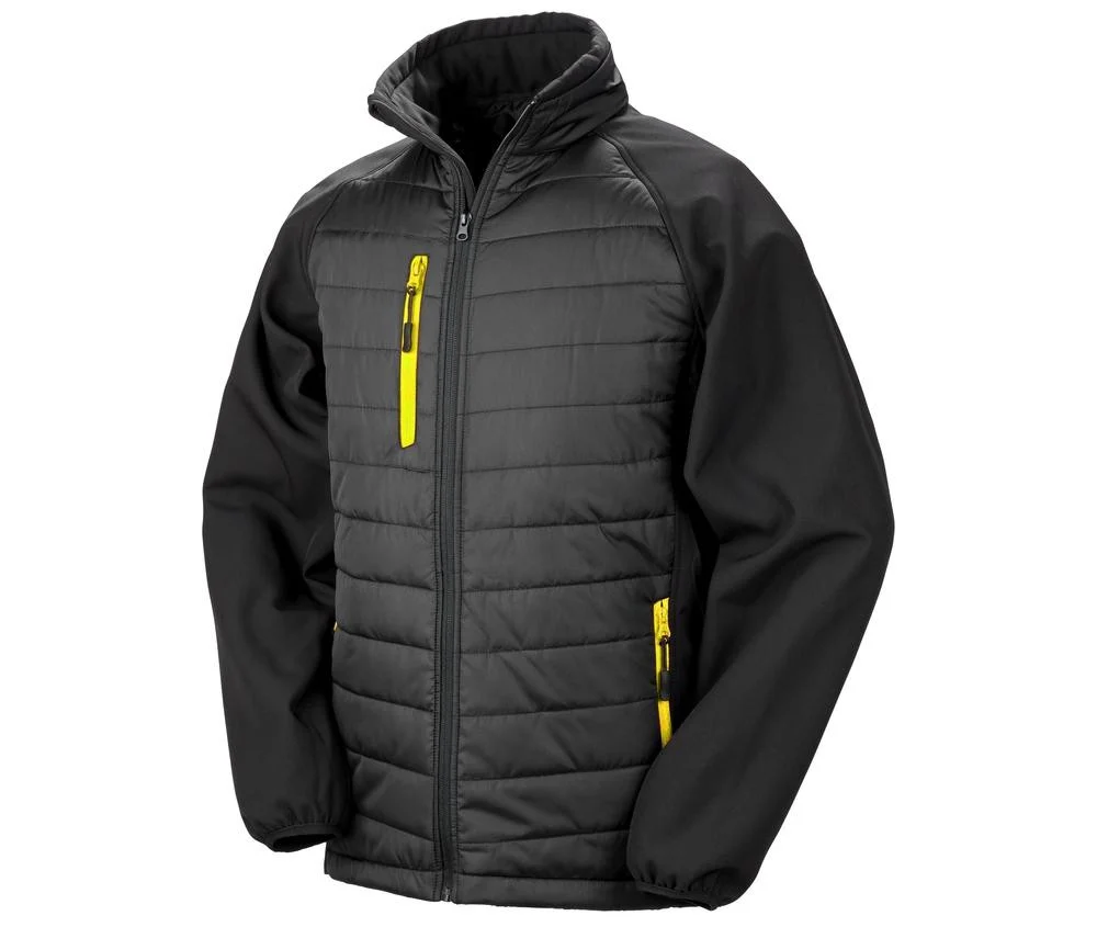 Result RS237 Tweekleurige Gewatteerde Jas – Black / Yellow