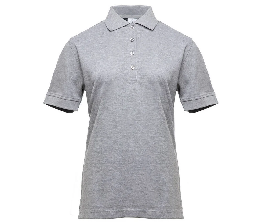 Black&Match BM101 Polo met Contrasterende Knopen Dames – Heather Grey