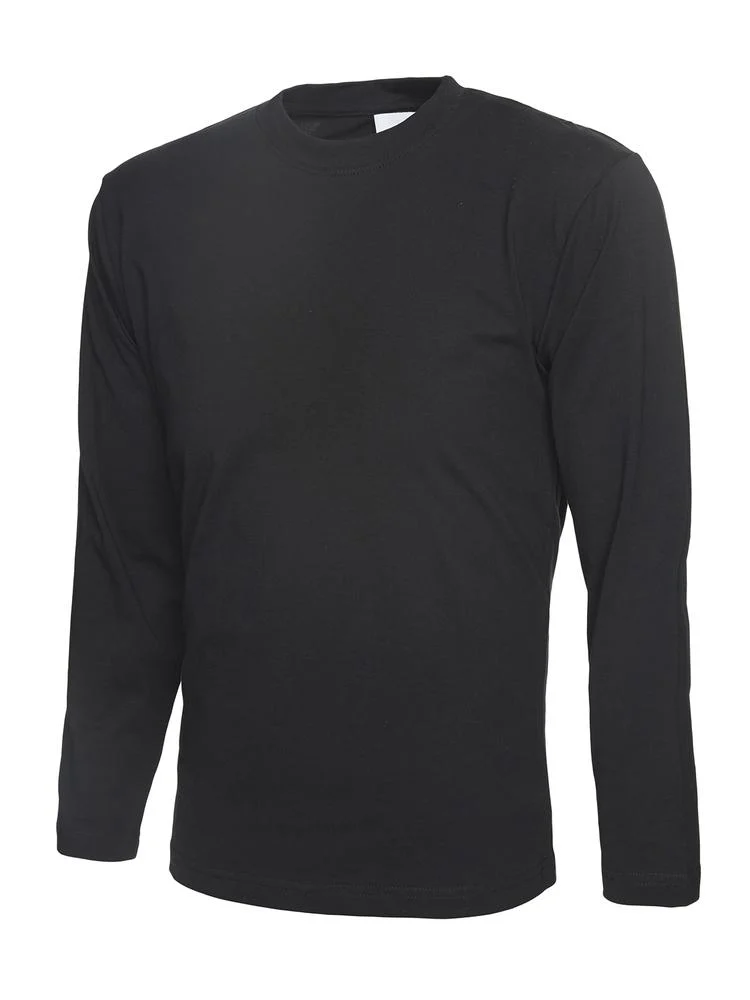 Radsow by Uneek UC314 T-shirt Lange Mouwen Heren – Zwart