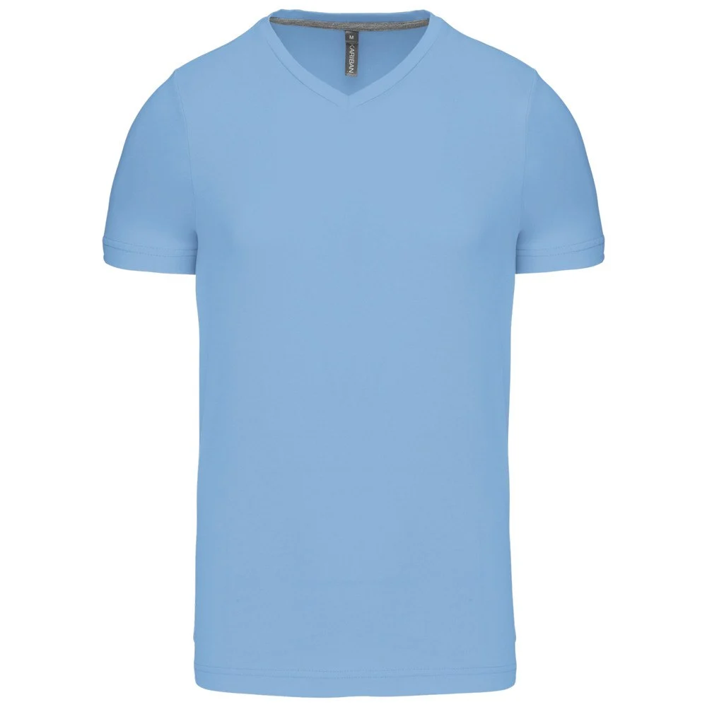 Kariban K357 T-shirt V-hals Heren – Hemelsblauw