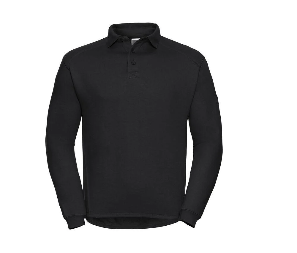 Russell JZ012 Heavy Duty Sweater met Kraag – Black