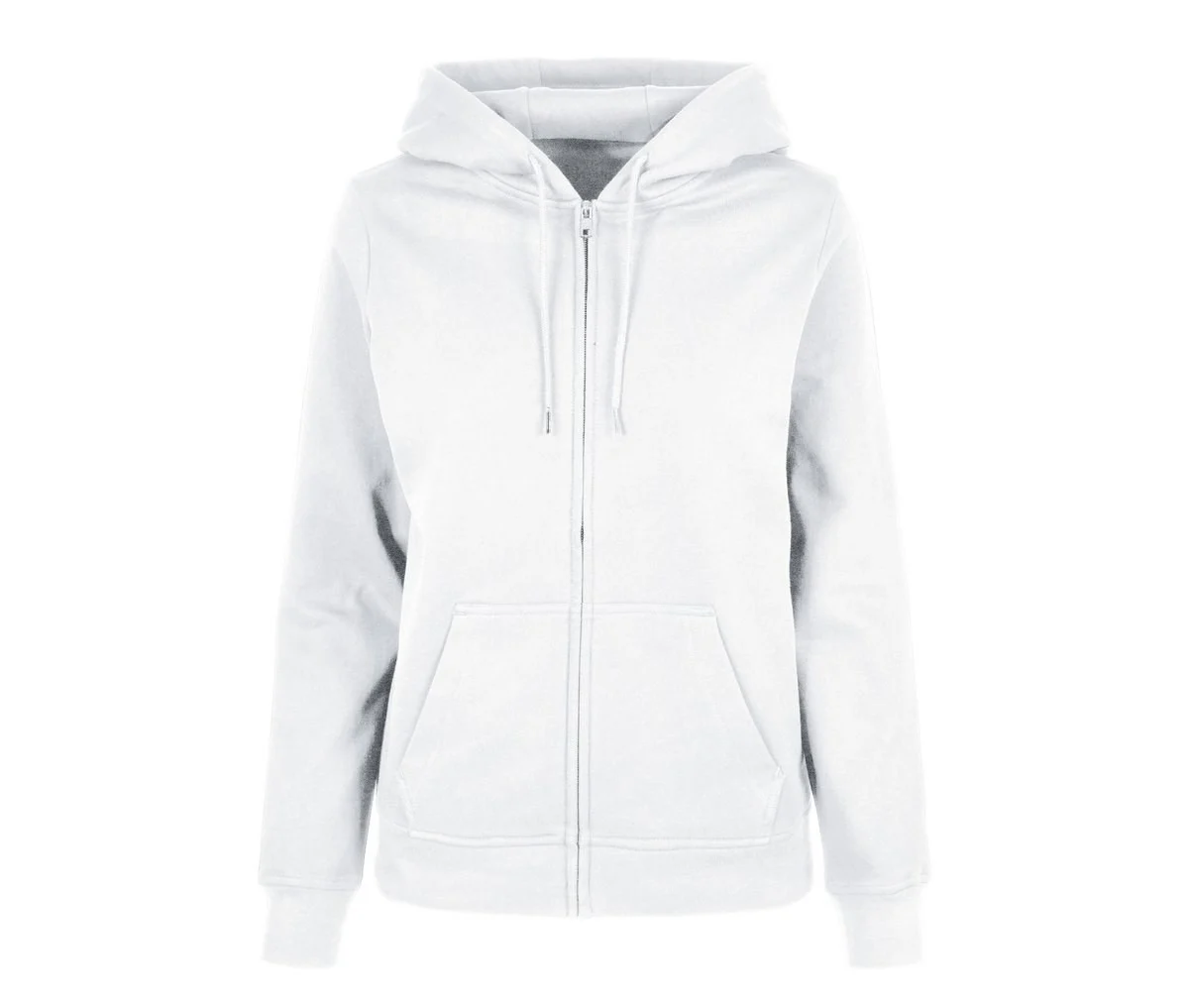 Build Your Brand BYB009 Basic Ritshoodie Dames – White