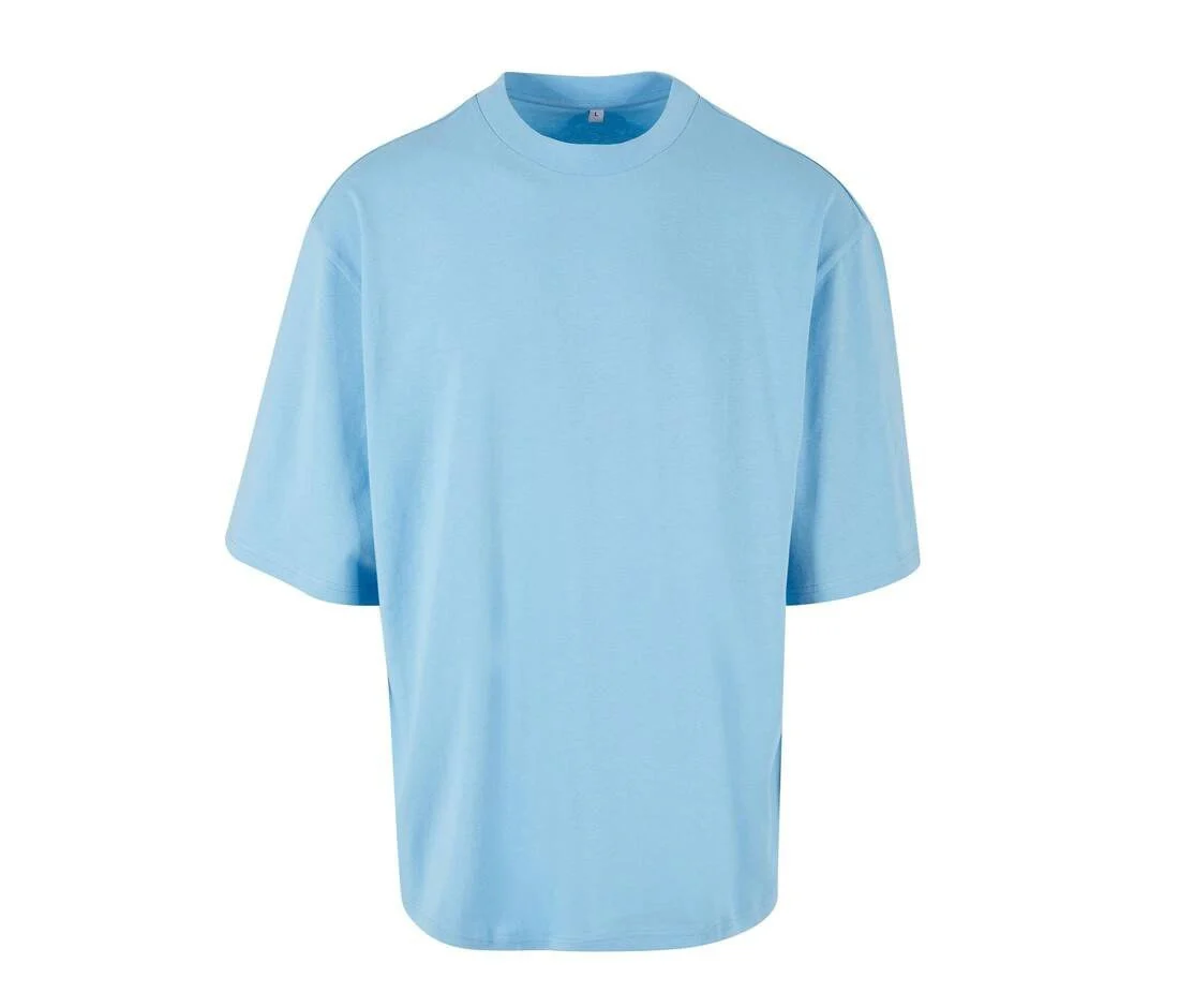 Build Your Brand BY256 T-shirt met Oversized Mouwen – Baltic Blue