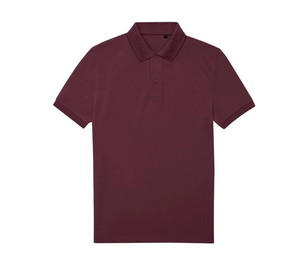 B&C BCU428 65/35 Gerecycled Polyester Polo Heren – Burgundy