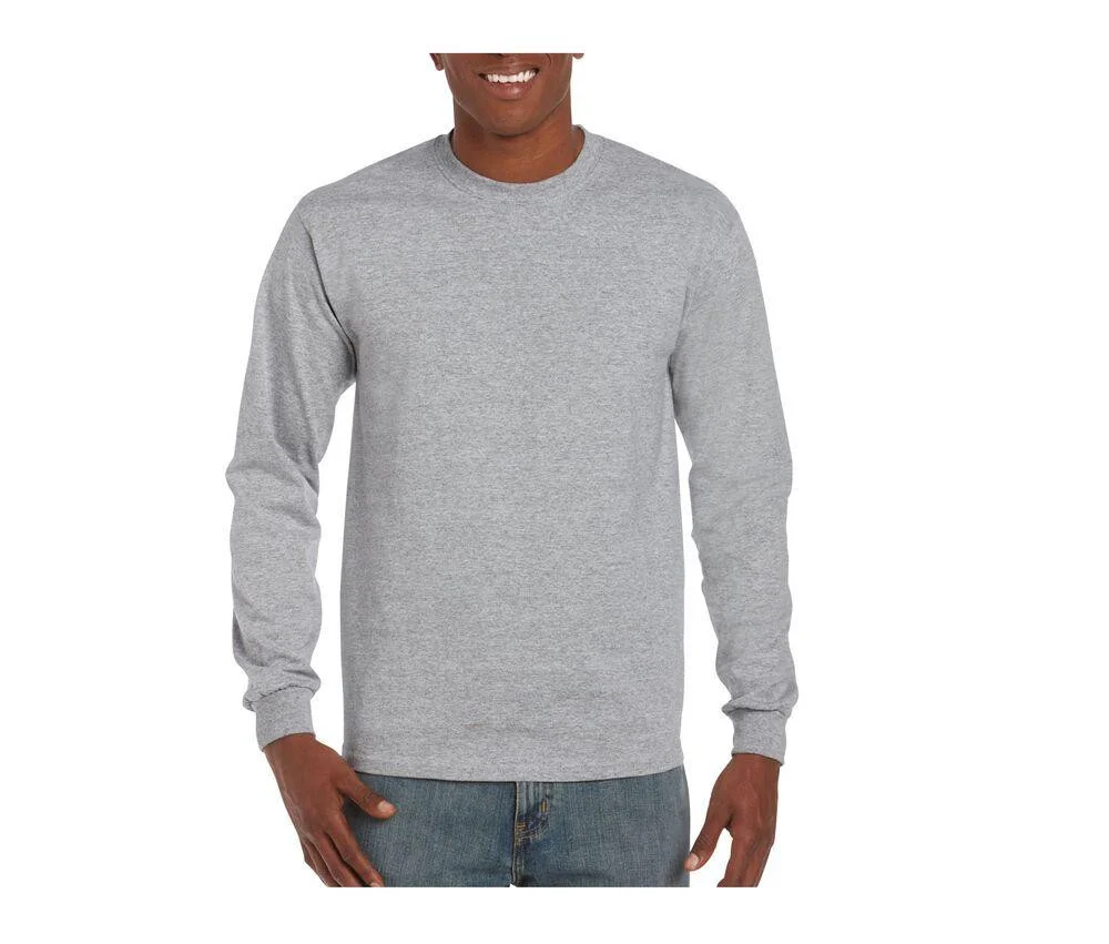 Gildan GN186 Ultra Cotton T-shirt Lange Mouwen – Sport Grey