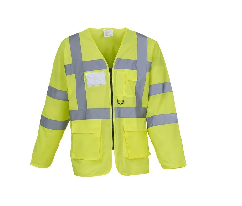 Yoko YK800 Multi-pocket Veiligheidsjas Hoge Zichtbaarheid – Hi Vis Yellow