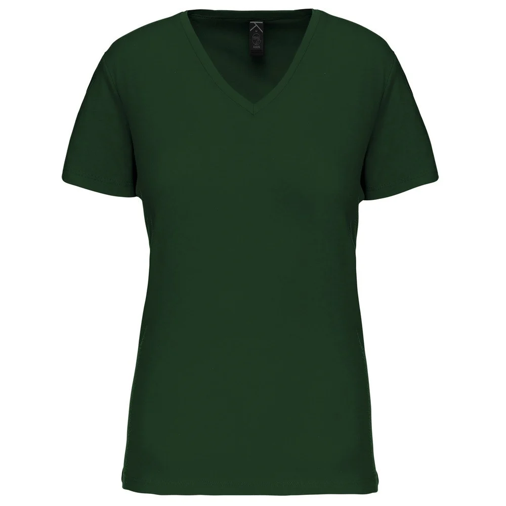 Kariban K3029IC Biologisch T-shirt V-hals Dames – Bosgroen