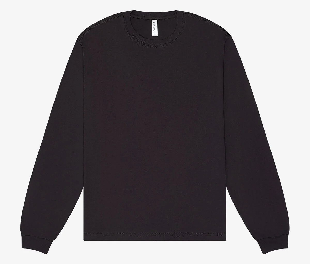 Bella+Canvas BE3511 Heavy T-shirt Lange Mouwen – Donkergrijs