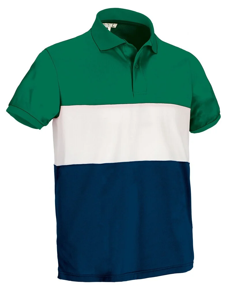 Valento POVAVAR Varsity Polo – kelly green-white-orion navy blue