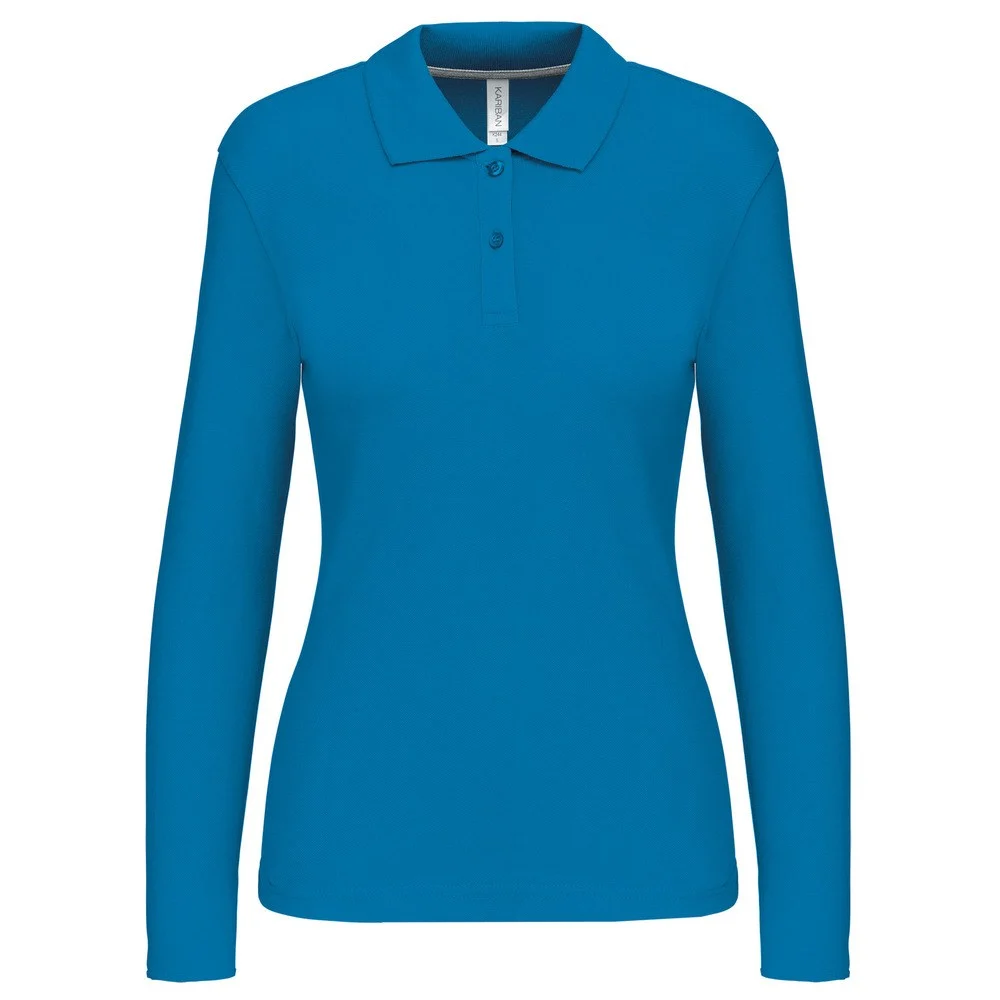 Kariban K244 Polo Lange Mouwen Dames – Tropisch Blauw