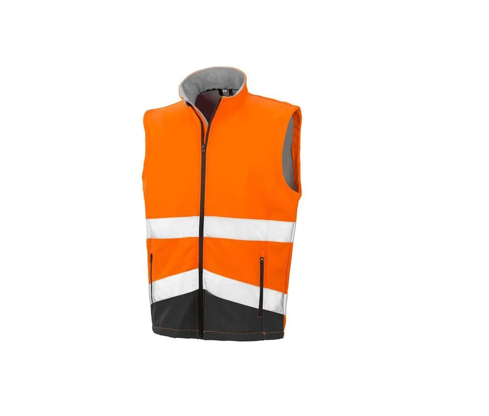 Result RS451 3-laags Softshell Bodywarmer – Fluorescent Orange/ Black